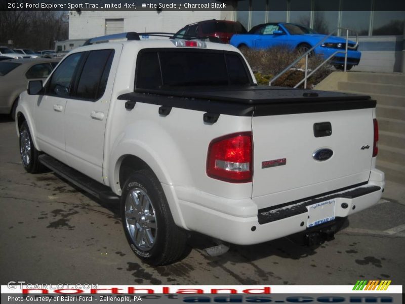 White Suede / Charcoal Black 2010 Ford Explorer Sport Trac Limited 4x4