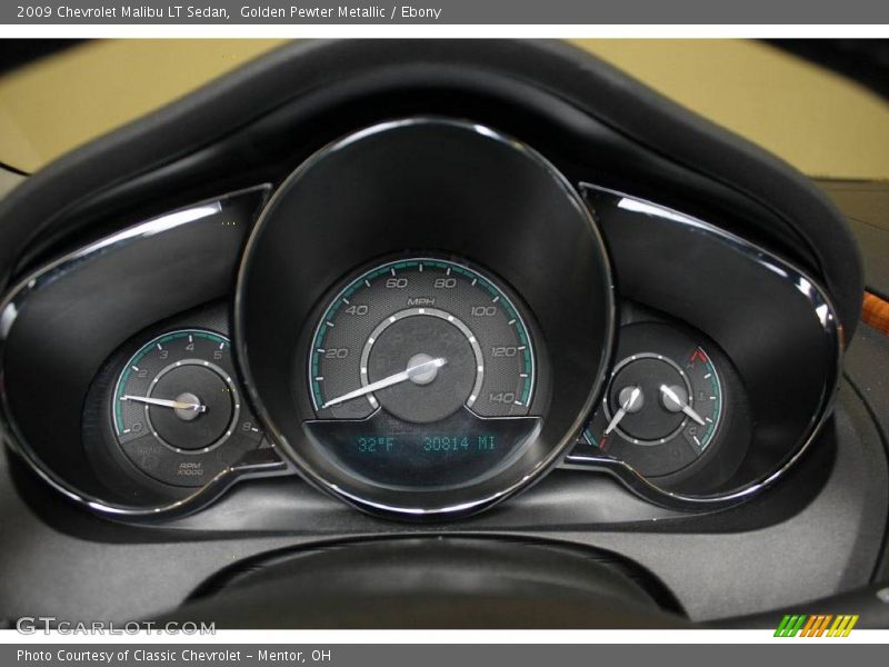 Golden Pewter Metallic / Ebony 2009 Chevrolet Malibu LT Sedan