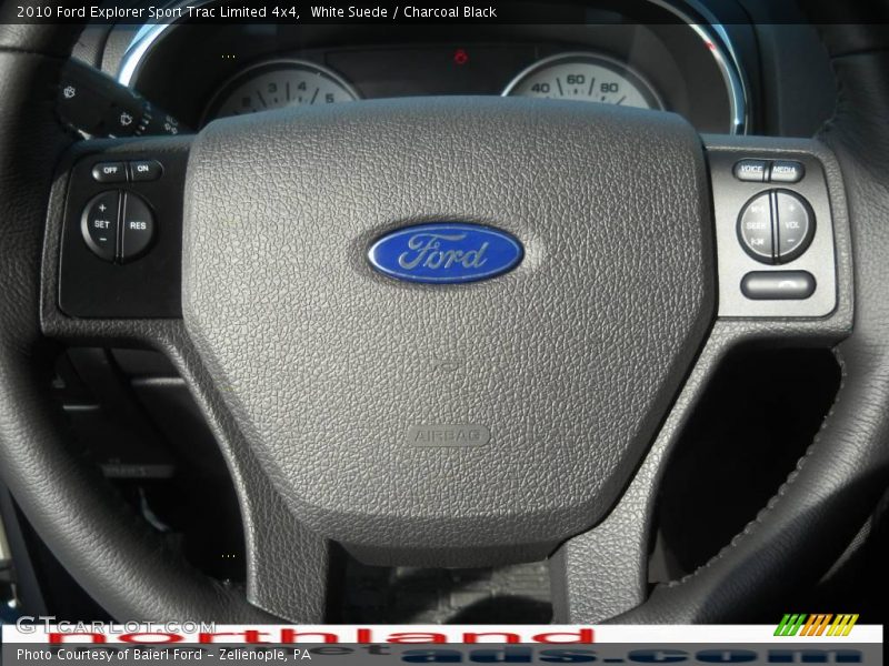 White Suede / Charcoal Black 2010 Ford Explorer Sport Trac Limited 4x4