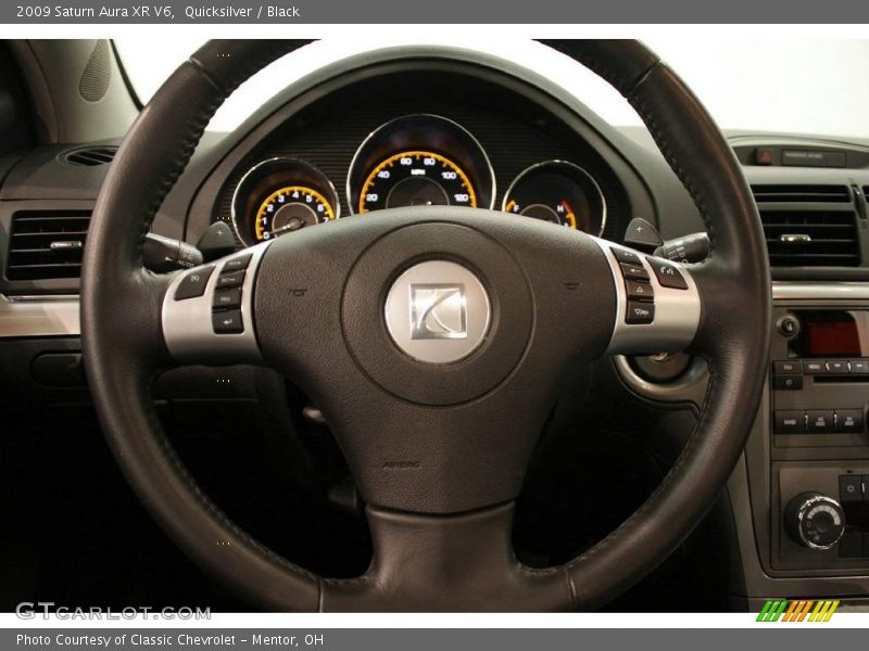 Quicksilver / Black 2009 Saturn Aura XR V6