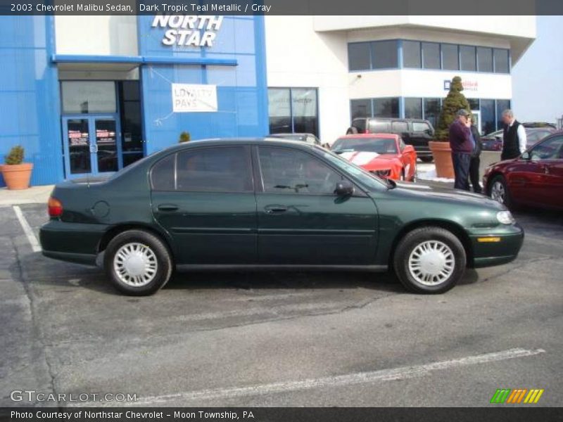 Dark Tropic Teal Metallic / Gray 2003 Chevrolet Malibu Sedan