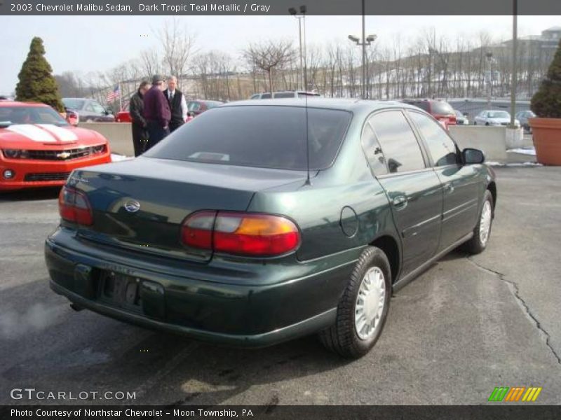 Dark Tropic Teal Metallic / Gray 2003 Chevrolet Malibu Sedan