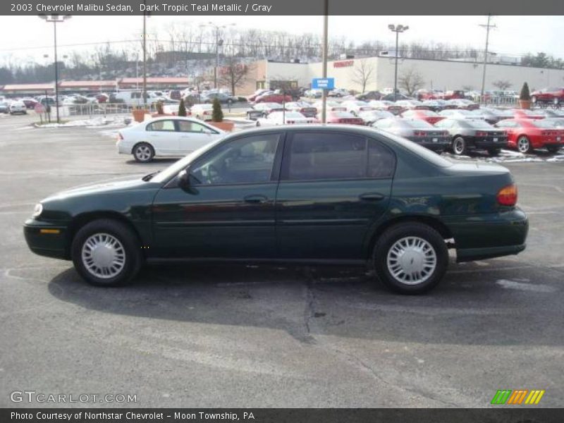 Dark Tropic Teal Metallic / Gray 2003 Chevrolet Malibu Sedan