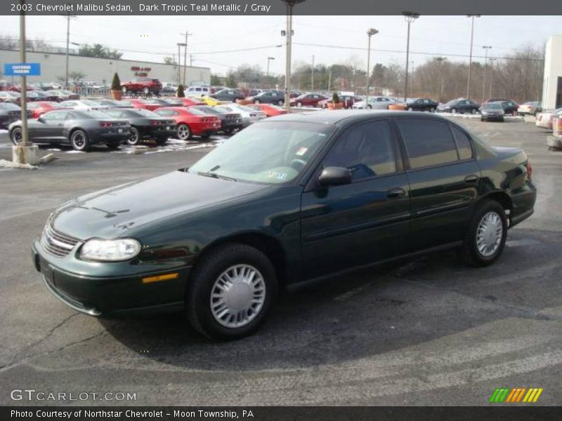 Dark Tropic Teal Metallic / Gray 2003 Chevrolet Malibu Sedan