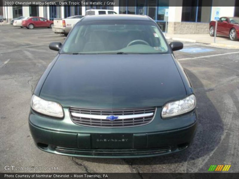 Dark Tropic Teal Metallic / Gray 2003 Chevrolet Malibu Sedan
