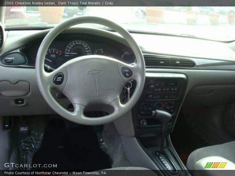 Dark Tropic Teal Metallic / Gray 2003 Chevrolet Malibu Sedan