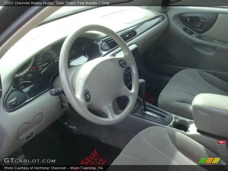 Dark Tropic Teal Metallic / Gray 2003 Chevrolet Malibu Sedan