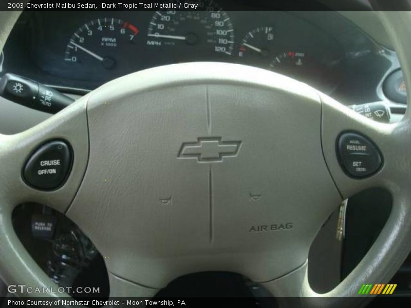 Dark Tropic Teal Metallic / Gray 2003 Chevrolet Malibu Sedan