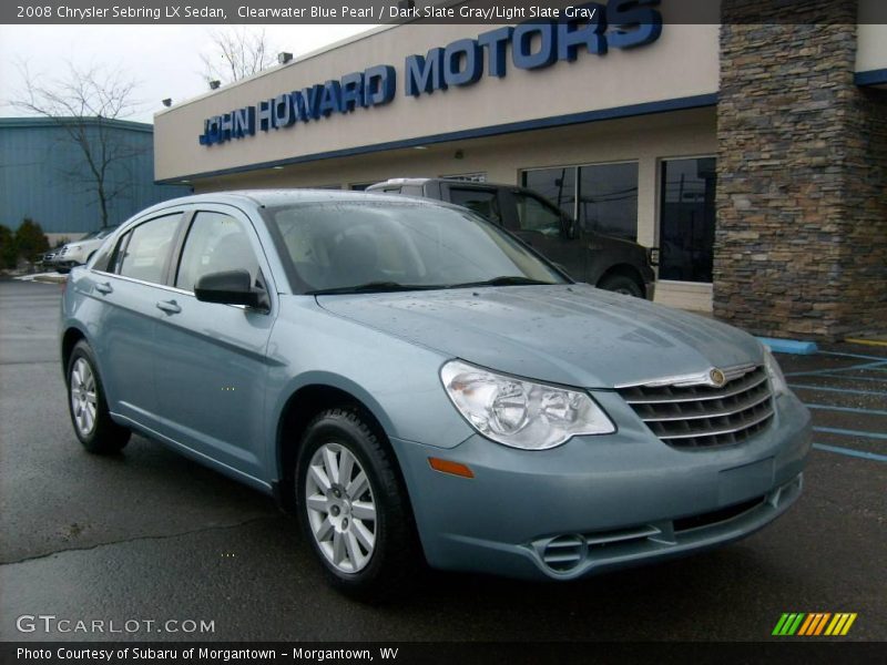 Clearwater Blue Pearl / Dark Slate Gray/Light Slate Gray 2008 Chrysler Sebring LX Sedan