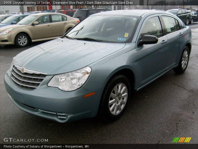 Clearwater Blue Pearl / Dark Slate Gray/Light Slate Gray 2008 Chrysler Sebring LX Sedan
