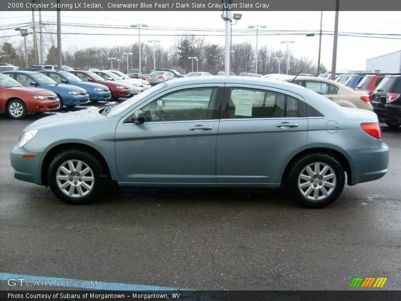 Clearwater Blue Pearl / Dark Slate Gray/Light Slate Gray 2008 Chrysler Sebring LX Sedan