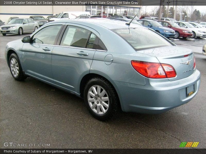 Clearwater Blue Pearl / Dark Slate Gray/Light Slate Gray 2008 Chrysler Sebring LX Sedan