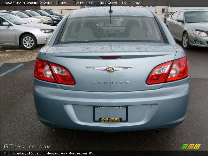 Clearwater Blue Pearl / Dark Slate Gray/Light Slate Gray 2008 Chrysler Sebring LX Sedan