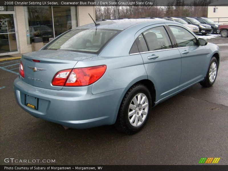 Clearwater Blue Pearl / Dark Slate Gray/Light Slate Gray 2008 Chrysler Sebring LX Sedan