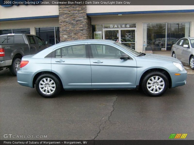 Clearwater Blue Pearl / Dark Slate Gray/Light Slate Gray 2008 Chrysler Sebring LX Sedan