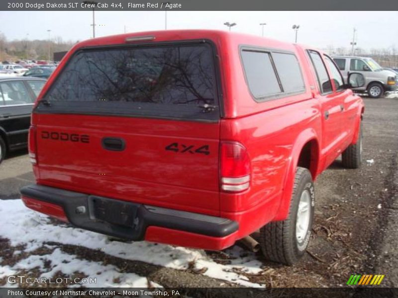 Flame Red / Agate 2000 Dodge Dakota SLT Crew Cab 4x4