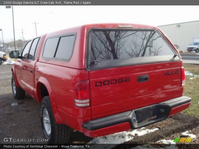 Flame Red / Agate 2000 Dodge Dakota SLT Crew Cab 4x4