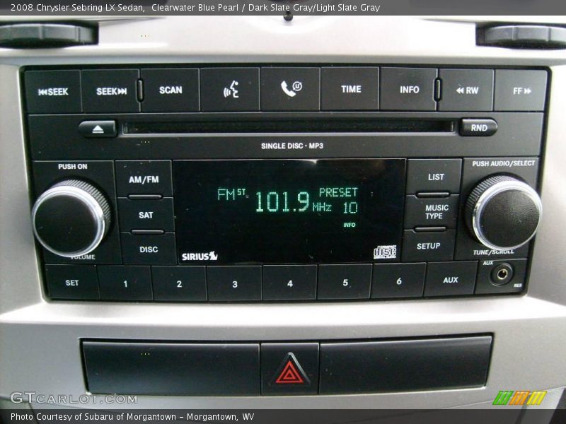 Clearwater Blue Pearl / Dark Slate Gray/Light Slate Gray 2008 Chrysler Sebring LX Sedan