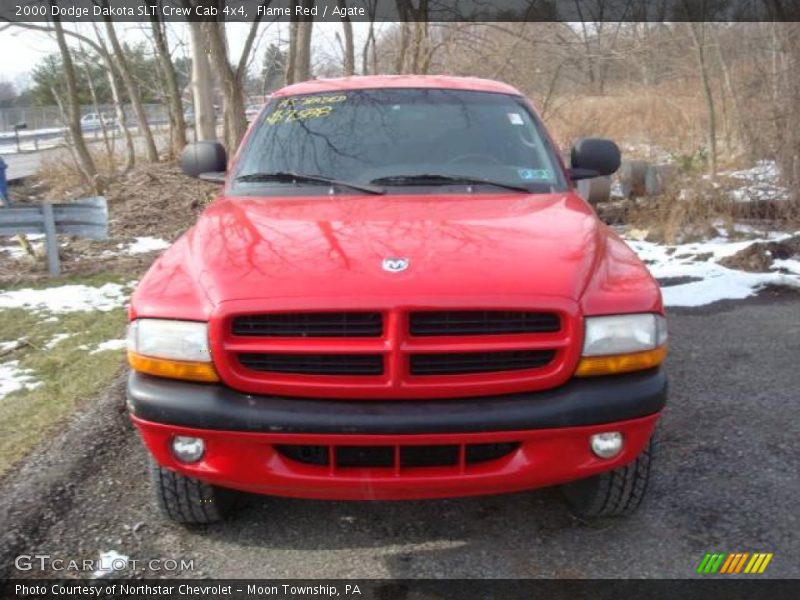 Flame Red / Agate 2000 Dodge Dakota SLT Crew Cab 4x4