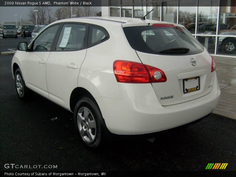 Phantom White / Black 2009 Nissan Rogue S AWD