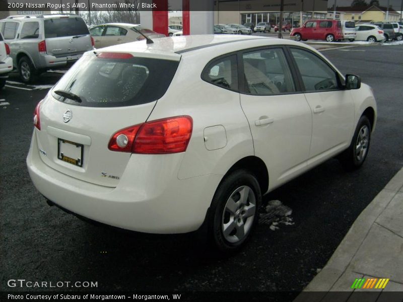 Phantom White / Black 2009 Nissan Rogue S AWD