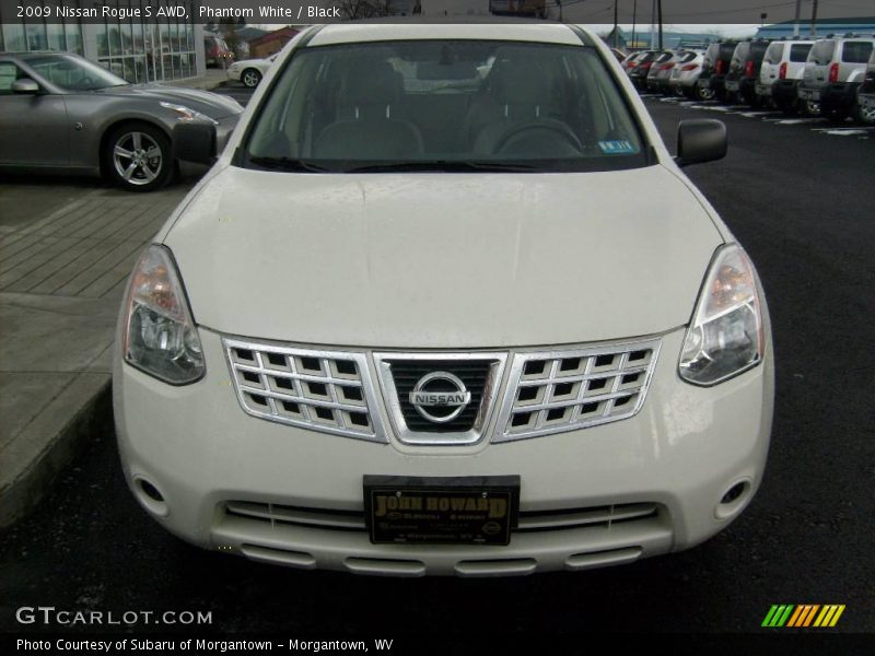 Phantom White / Black 2009 Nissan Rogue S AWD