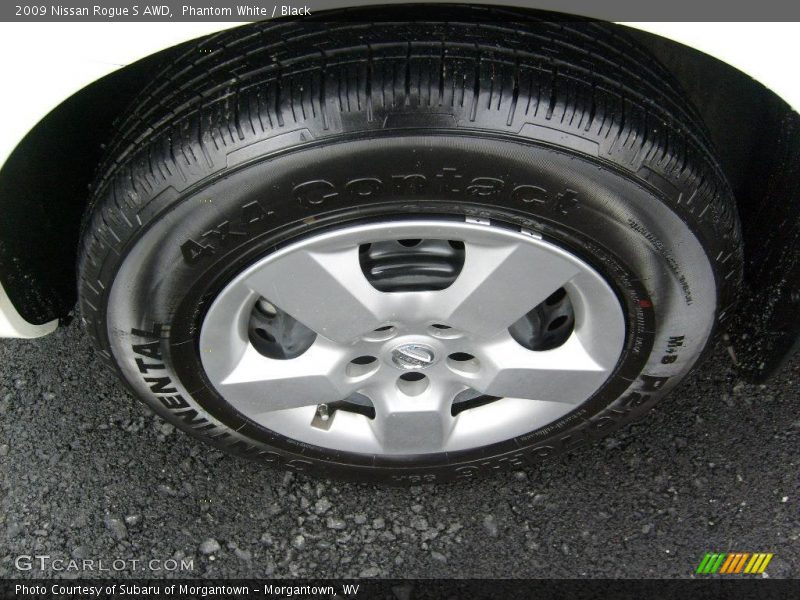 Phantom White / Black 2009 Nissan Rogue S AWD