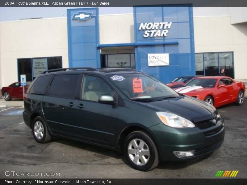 Aspen Green Pearl / Fawn Beige 2004 Toyota Sienna XLE