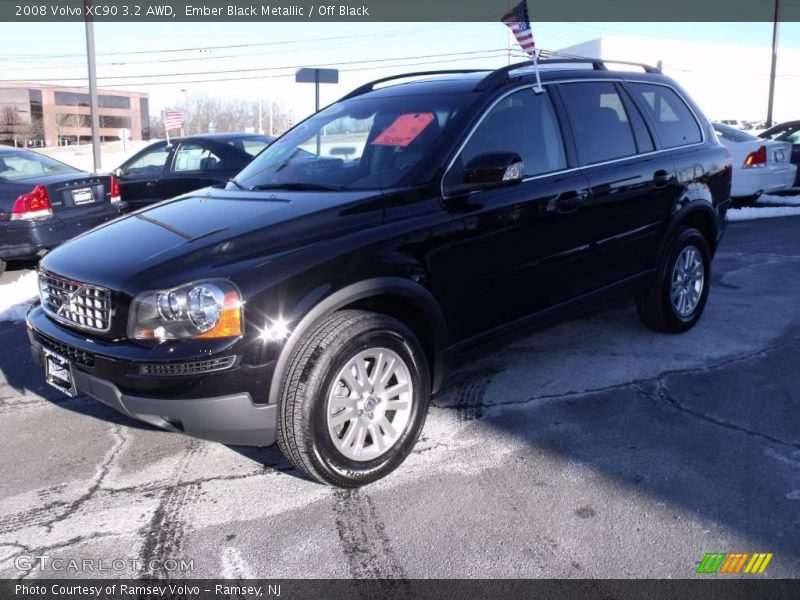 Ember Black Metallic / Off Black 2008 Volvo XC90 3.2 AWD