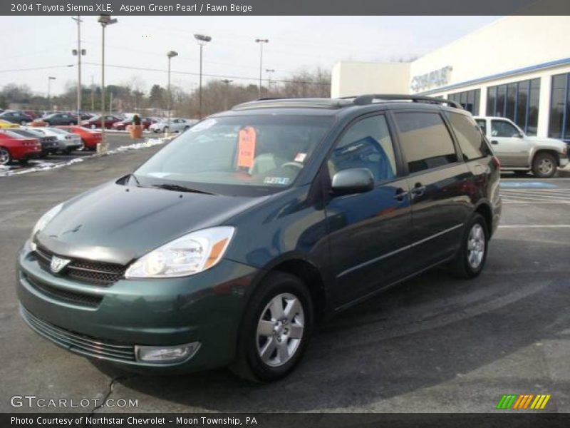 Aspen Green Pearl / Fawn Beige 2004 Toyota Sienna XLE