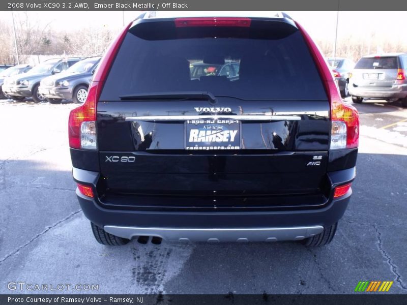 Ember Black Metallic / Off Black 2008 Volvo XC90 3.2 AWD