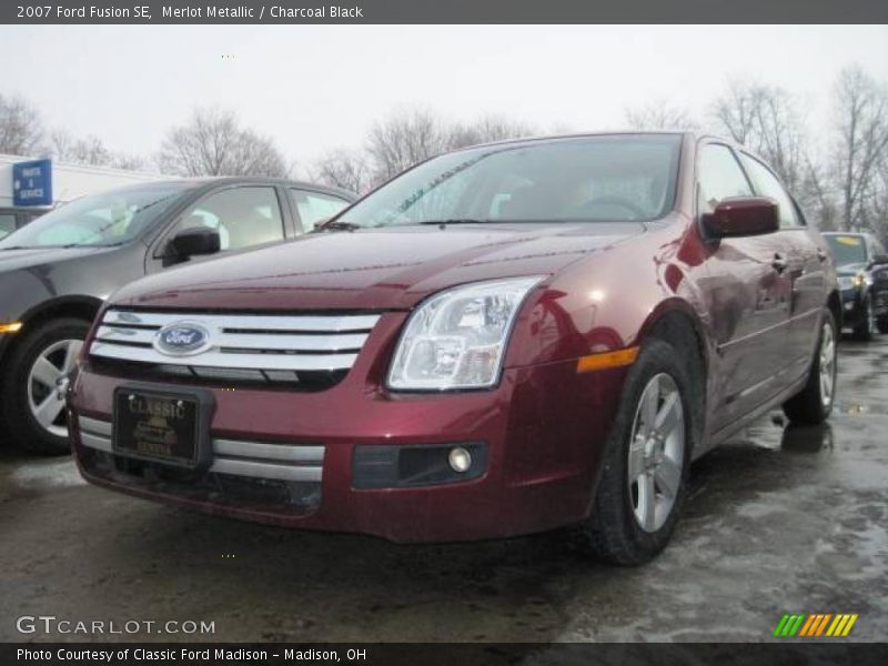 Merlot Metallic / Charcoal Black 2007 Ford Fusion SE