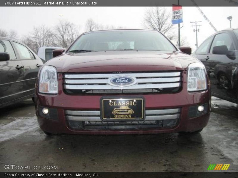 Merlot Metallic / Charcoal Black 2007 Ford Fusion SE