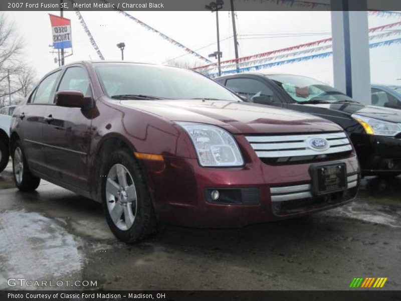 Merlot Metallic / Charcoal Black 2007 Ford Fusion SE