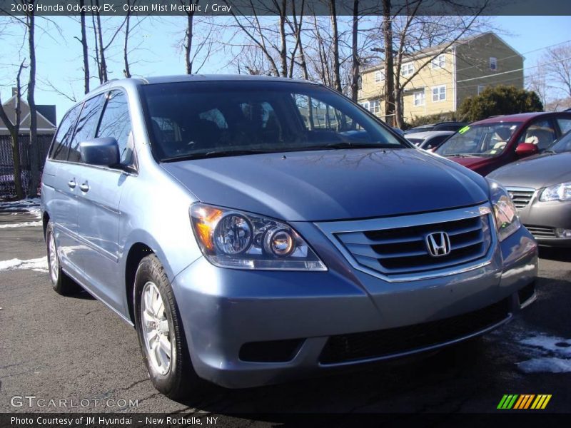 Ocean Mist Metallic / Gray 2008 Honda Odyssey EX
