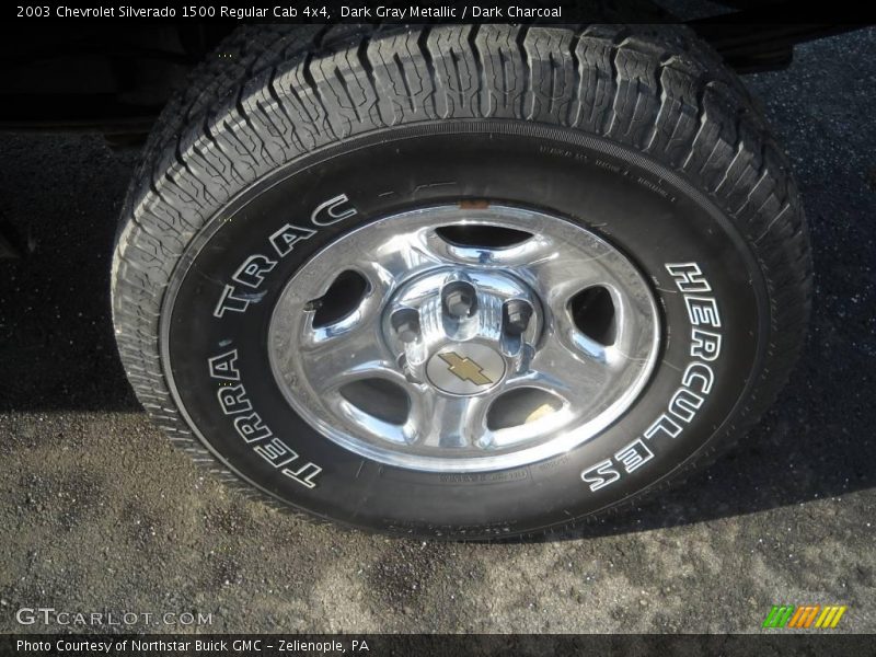 Dark Gray Metallic / Dark Charcoal 2003 Chevrolet Silverado 1500 Regular Cab 4x4