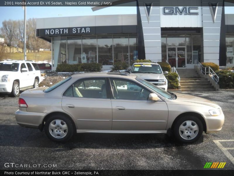 Naples Gold Metallic / Ivory 2001 Honda Accord EX V6 Sedan