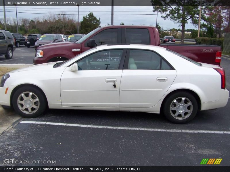 White Diamond / Light Neutral 2003 Cadillac CTS Sedan