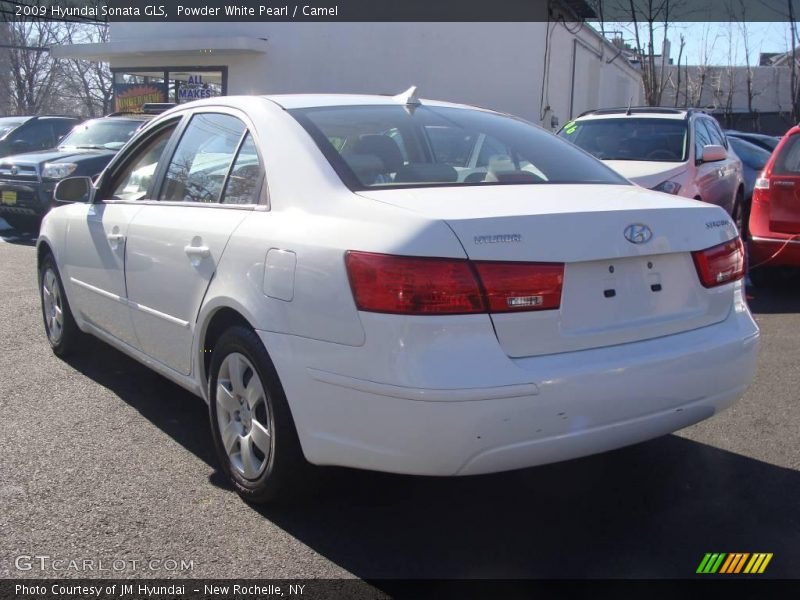Powder White Pearl / Camel 2009 Hyundai Sonata GLS