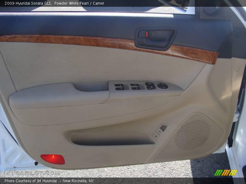 Powder White Pearl / Camel 2009 Hyundai Sonata GLS
