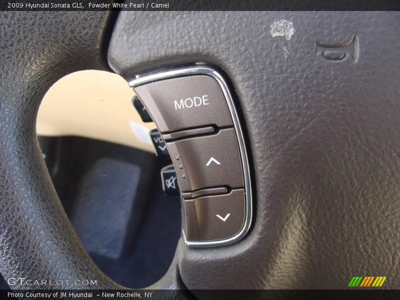 Powder White Pearl / Camel 2009 Hyundai Sonata GLS