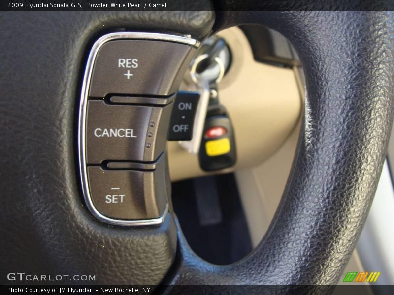 Powder White Pearl / Camel 2009 Hyundai Sonata GLS