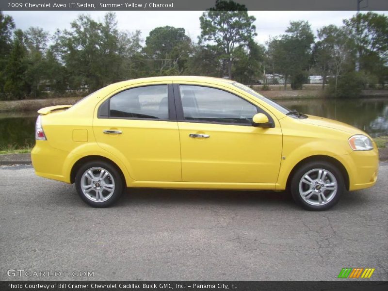 Summer Yellow / Charcoal 2009 Chevrolet Aveo LT Sedan