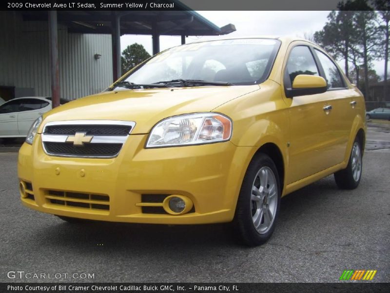 Summer Yellow / Charcoal 2009 Chevrolet Aveo LT Sedan