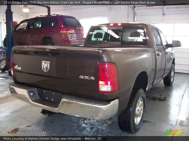 Rugged Brown Pearl / Light Pebble Beige/Bark Brown 2010 Dodge Ram 2500 Big Horn Edition Crew Cab 4x4