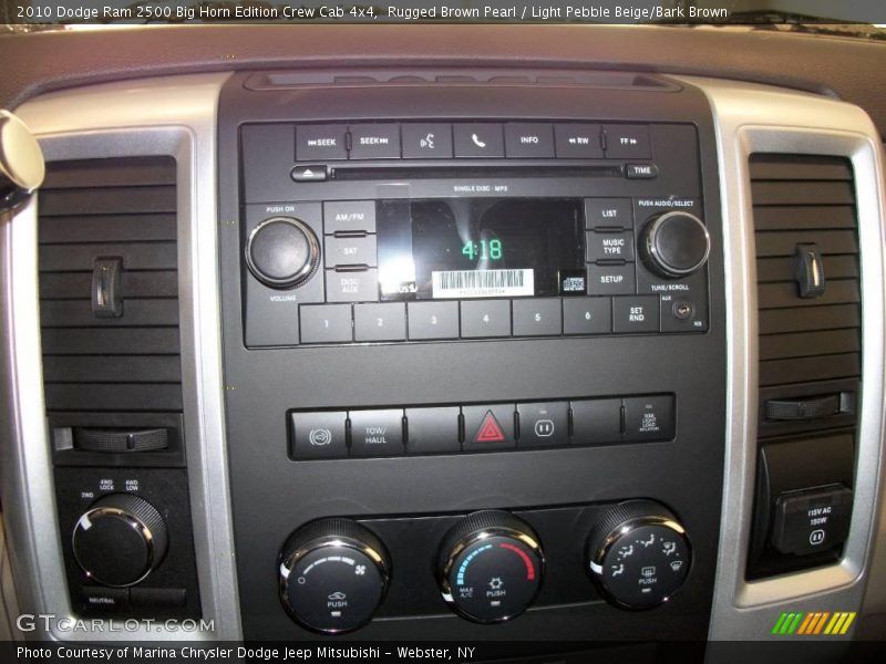 Rugged Brown Pearl / Light Pebble Beige/Bark Brown 2010 Dodge Ram 2500 Big Horn Edition Crew Cab 4x4