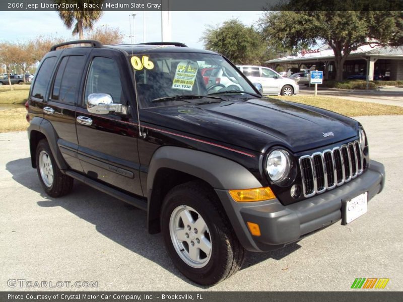 Black / Medium Slate Gray 2006 Jeep Liberty Sport
