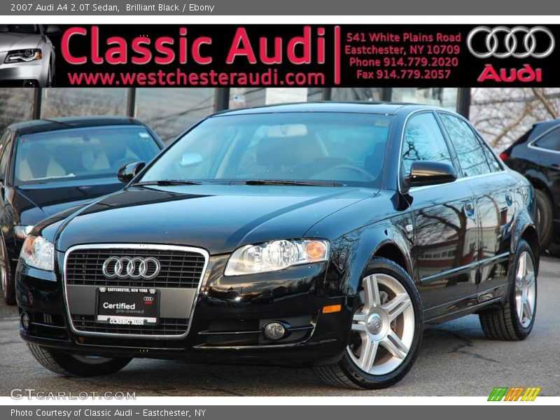 Brilliant Black / Ebony 2007 Audi A4 2.0T Sedan
