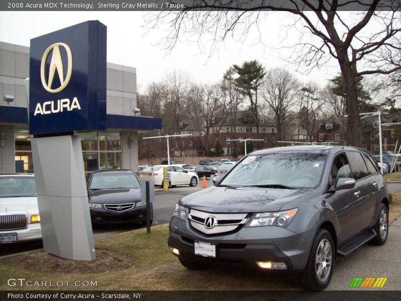 Sterling Gray Metallic / Taupe 2008 Acura MDX Technology