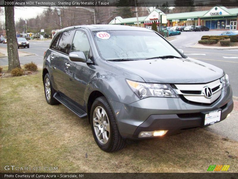 Sterling Gray Metallic / Taupe 2008 Acura MDX Technology